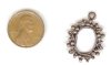 5 23x20mm Antique Copper Oval Frame Pendants